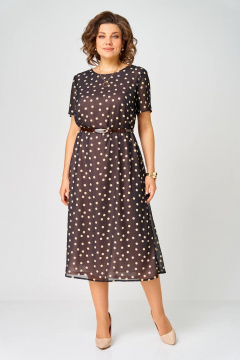 Жакет, платье Karina deLux M-1381 черно-бежевый - фото 3