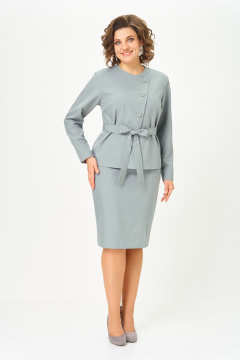 Жакет, юбка Vilena 1142 светлая_полынь - фото 1