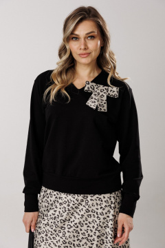 Блуза, юбка Ларс Стиль 1206 черно-жемчужный - фото 3