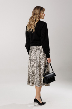 Блуза, юбка Ларс Стиль 1206 черно-жемчужный - фото 5