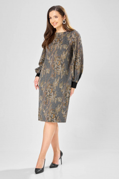 Платье Gizart 7385/1 серо-оливковый - фото 2