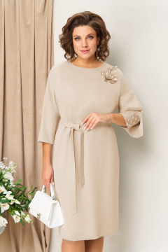 Платье VOLNA 1461 светло-бежевый - фото 2