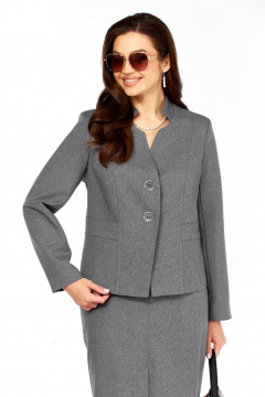 Жакет, юбка Taita plus 2518/1 серый - фото 4