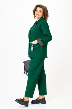 Брюки, жакет Michel chic 1437 изумруд - фото 3