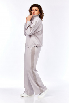Брюки, джемпер Ольга Стиль С-1001 светло-серый - фото 5