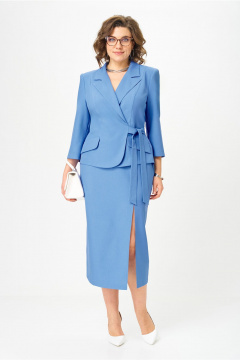 Жакет, юбка Орхидея 1658 голубой - фото 1