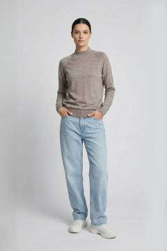 Свитер прямой силует с длинным рукавом реглан и стойкой Полесье С3316-15 5С1754-Д43 158,164 бледно-коричневый - фото 2