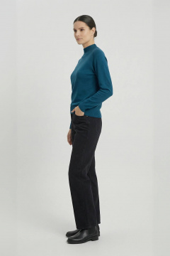 Демисезонный вязаный свитер с воротником-стойкой Полесье С3316-15 5С1754-Д43 170,176 морская_волна - фото 3