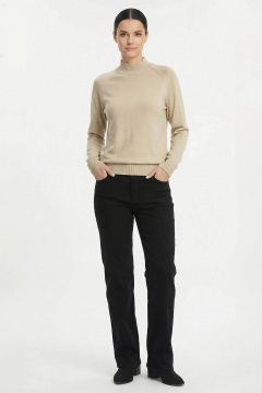 Демисезонный прямой свитер реглан с воротником-стойкой Полесье С3316-15 5С1754-Д43 170,176 слоновая_кость - фото 2