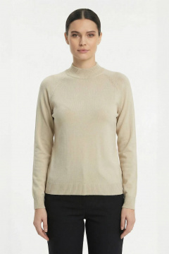 Демисезонный прямой свитер реглан с воротником-стойкой Полесье С3316-15 5С1754-Д43 170,176 слоновая_кость - фото 1