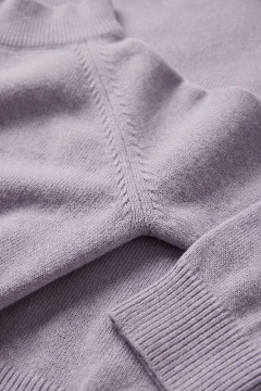 Демисезонный прямой свитер с рукавом реглан и двойной стойкой Полесье С3316-15 5С1754-Д43 158,164 сиреневый_пепел - фото 5