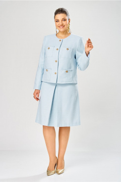 Жакет, юбка Bonna Image 1029/2 голубой - фото 3