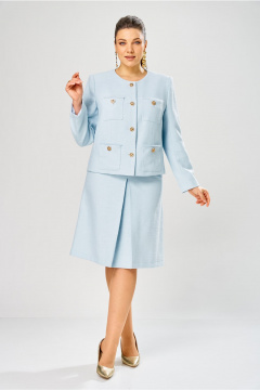Жакет, юбка Bonna Image 1029/2 голубой - фото 2