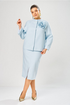 Жакет, юбка Bonna Image 1042/2 голубой - фото 4