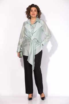 Блуза, брюки Liliana 1520БрПн мятный - фото 4