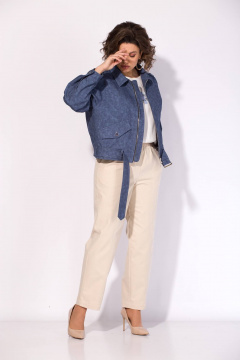 Брюки, жакет Liliana 1522-1507 синий - фото 3