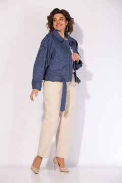 Брюки, жакет Liliana 1522-1507 синий - фото 2