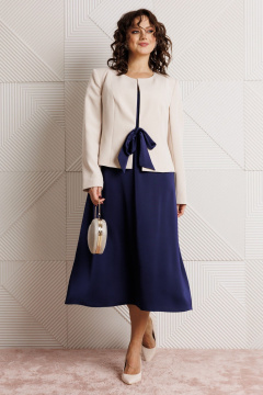 Жакет, платье Mubliz 332 синий+бежевый - фото 4