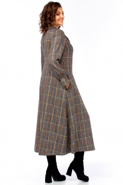 Платье Celentano lite 5079 серая_клетка - фото 4