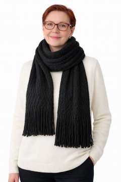 Шарф OLANTIZ S1-2 черный - фото 1