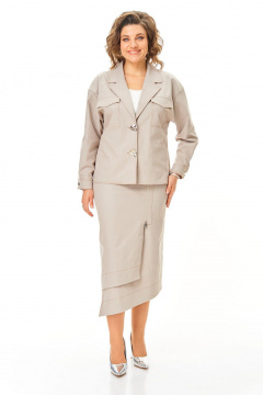 Жакет, юбка VI ORO VR-1245 бежевый - фото 1