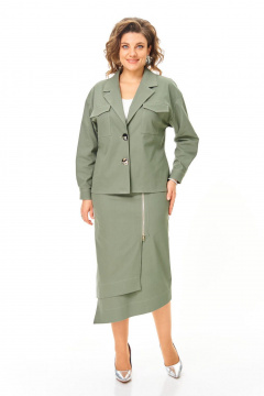 Жакет, юбка VI ORO VR-1245 олива - фото 1