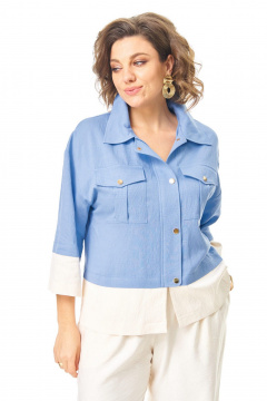 Брюки, жакет VI ORO VR-1251 голубой - фото 4