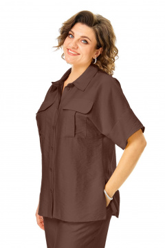 Блуза, брюки VI ORO VR-1257 шоколад - фото 2