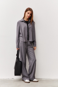 Блуза Luitui R5059 серый - фото 1