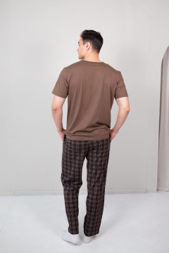 Брюки, футболка Купалинка 266305.170-176 к.олива,клетка - фото 2