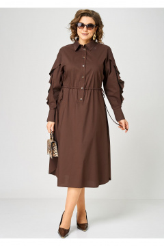 Платье EVA GRANT 7223 шоколадный - фото 5