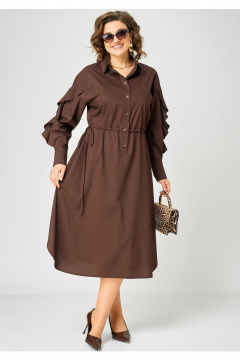 Платье EVA GRANT 7223 шоколадный - фото 4