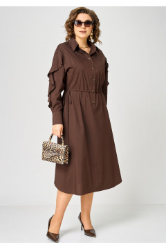 Платье EVA GRANT 7223 шоколадный - фото 1