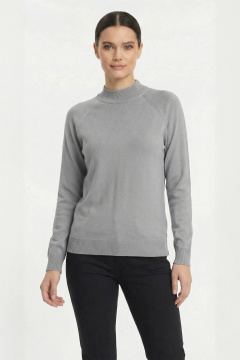 Демисезонный серый свитер прямого силуэта реглан Полесье С3316-15 5С1754-Д43 158,164 ангора - фото 1