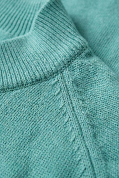 Демисезонный вязаный свитер реглан с двойной стойкой Полесье С3316-15 5С1754-Д43 170,176 морской_бриз - фото 4