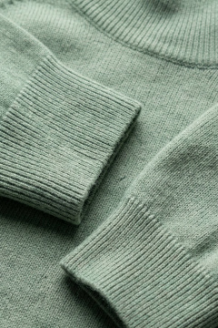 Демисезонный свитер прямого силуэта реглан с двойной стойкой Полесье С3316-15 5С1754-Д43 158,164 прибой_16-5806 - фото 5