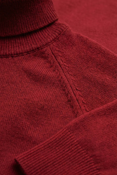 Свитер женский из трикотажа с высоким воротником-лестиком Полесье С3433-17 7С1582-Д43 158,164 спелая_вишня - фото 5