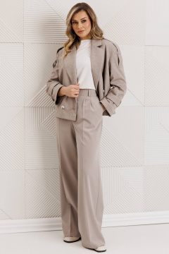 Брюки, полупальто Мода Юрс 26-2965 серо-бежевый - фото 5
