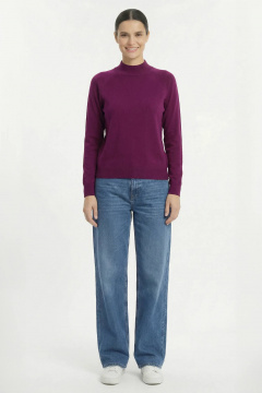 Демисезонный вязаный свитер реглан с двойной стойкой Полесье С3316-15 5С1754-Д43 170,176 лиловый - фото 2