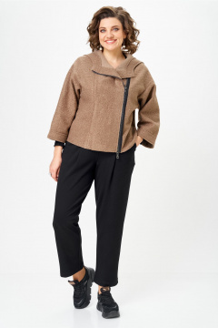 Брюки, куртка Michel chic 1357/2 капучино,черный - фото 1