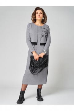 Платье Мишель стиль 1343 серый - фото 4