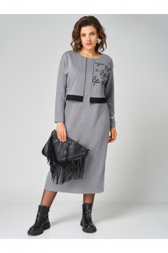 Платье Мишель стиль 1343 серый - фото 2