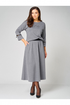Туника, юбка Мишель стиль 1344 серый - фото 3
