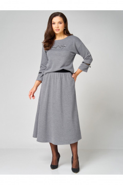 Туника, юбка Мишель стиль 1344 серый - фото 2