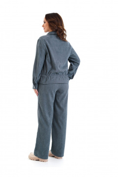 Брюки, жакет Пинск-Стиль 283 серо-голубой - фото 4