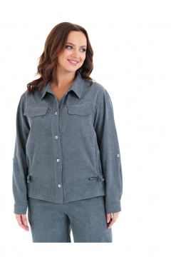 Брюки, жакет Пинск-Стиль 283 серо-голубой - фото 2