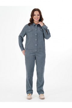 Брюки, жакет Пинск-Стиль 285 серо-голубой - фото 1