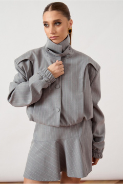 Бомбер, юбка ATTIKA A3513 серый - фото 3