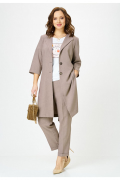 Брюки, жакет, футболка Твой имидж 2352 капучино - фото 2
