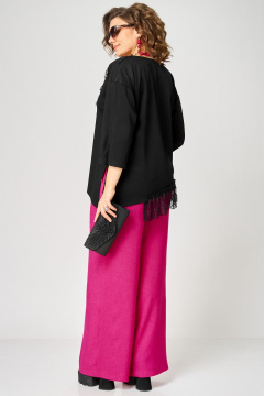 Блуза EVA GRANT 7148-1 черный - фото 2